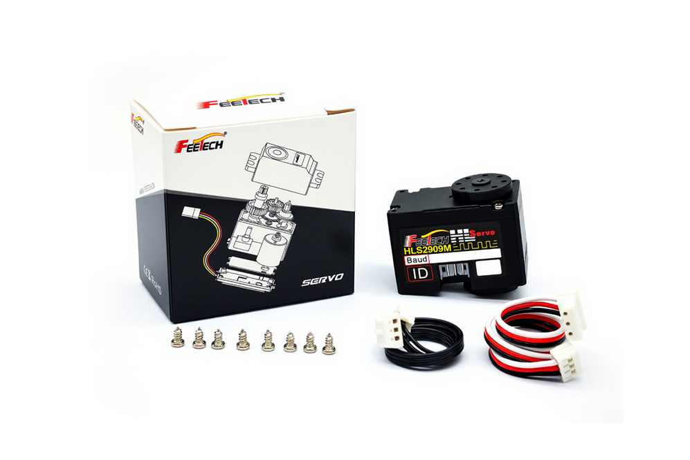 12V 9kg.cm Plastic Housing 360° Magnetic Encoding Dual-axis TTL Serial Servo